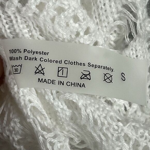 Crochet Women’s Blouse Small Beach Boho Bell Sleeve - Picture 8 of 11